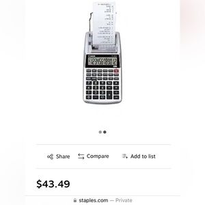 New Canon Handheld Printing Calculator
